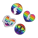 BESPORTBLE 4Stücke Teiliges Regenbogen Broschen Dekorative Lgbt Abzeichen Für Damen Herren Anstecker Für Hochzeiten Valentinstag Besondere Anlässe