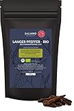 100g BIO Langer Pfeffer ganz, Stangenpfeffer, BIO-Stangenpfeffer (Bengalischer Pfeffer) hoher Piperin Anteil intensive Schärfe | Saliamo