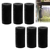 UEAVOID 6 Stück Aquarium Filterschwamm Vorfilter-Schwamm Aquarium Filter Zubehör Fisch Tank Filter Schutz Verhindert das versehentliche Einatmen von kleinen Fischen und Garnelen (75x40mm)