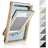 Estika Custom Dachfenster Thermo Plissee - Nach maß - Premium Kollektion 7 Stoff Farben - Breite 30-120 cm, Höhe 50-149 cm - Sonnenschutz dachfenster, Dachfenster Rollo, Verdunkelungsrollo