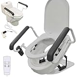 Verstellbare Toilettensitzerhöhung mit Griff, elektrisches Neigungsdesign, Trockenfunktion, 150 kg Tragkraft