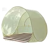 Reise-Strandzelt, faltbares Strandzelt, Sonnenschutz, Baldachin, Netzgewebe, atmungsaktiv, Sonnenschutz für Hinterhof, Spielplatz, Familienausflüge, Pool, Reisen, Mädchen, Camping,