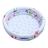 VILLCASE Aufblasbares Kinderplanschebecken mit Luftpumpe Leichtes Tragbares Sommer schwimmbecken für Junge Mädchen und Kleinkinder für Garten Outdoor wasserspaß