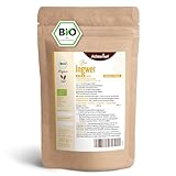 Ingwer Kapseln Bio 400 Stück | Nachfüllpack | 500 mg Ingwer-Pulver pro Kapsel | aus 100% Ingwerpulver in höchster Bio-Qualität | für die vegane Ernährung geeignet | vom Achterhof