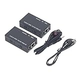 Pongnas HD Ethernet Extender, HD Extender Unterstützt 1080P 2,25 GHz Bandbreite 100-240 V für Bildschirm (EU-Stecker)