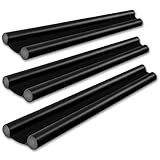 Gucass 3 Stück Zugluftstopper für Türen, 96 cm PU Zugluftstopper Haustür Türbodendichtung mit Doppellagige, Luftzugstopper für türen, Türunterdichtung Schutz vor Luftzug und Lärm Schwarz