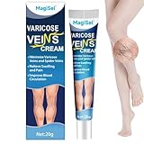 Krampfadern Creme, Varicose Veins Cream, Venensalbe Creme Gegen Krampfadern, 20g, Varicose Veins Relief Cream, Verbesserung der Durchblutung und Linderung von Müden und Schweren Beinen