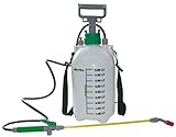 CON:P Gartensprüher 5 L Handpumpe - grün / weiß - aus hochwertigem Kunststoff - leichtgängige Pumpe - verstellbare Düse / Sprühflasche / Drucksprüher / Pumpsprühflasche / B45045