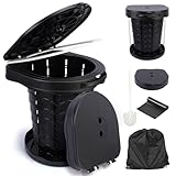 TOSUTO Campingtoilette Faltbar,Camping Toiletten Mobiles,Maximale Tragung 220KG,Mobile Trockentrenntoilette,Mobile Toilette für Outdoor-Campings,Grillen,Reisen,Angeln,Strand,Selbstfahren
