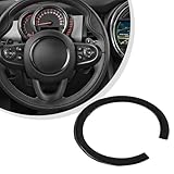 Vibsky Karbonfaser-Lenkrad-Ringabdeckung für BMW Mini Cooper F56 2014–2021, 130 mm x 120 mm, einfache Installation