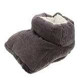 JUMPLAWN 1Satz USB Heizschuh Praktischer Fußwärmer Für Kalte Wintertage Wiederverwendbar Mit Atmungsaktivem Umweltfreundlichem Material Für Unterwegs Graue