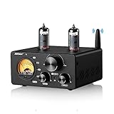 Aktualisierung AIYIMA Tube T9 Bluetooth 5.0 6K4 Vakuumrohrverstärker USB DAC 100W Stereo-Empfänger AMP Coax/Opt HiFi Home Audio Digitalverstärker mit VU-Meter