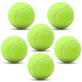 Yonality 6 Stück Tennisbälle, Sports Training Tennis, Elastic Tennis Ball, für Tennisspieler Aller Spielstärken, mit Filz für Hohe Sichtbarkeit, für Unterricht, Ballmaschinen und Hunde Spielgerät