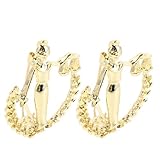 ANDRESLAD 2 Stück Pack Waage Anstecknadeln aus Metall Goldene Gerechtigkeits Broschen für Hemdkragen Zierliche Sternzeichen Broschen Als Geschenk für Damen Juristinnen und Modebewusste