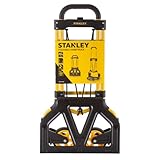 Stanley Faltbarer Sackkarre SXWTD-FT580 - Max. 70KG - 41 x 40 x 102 cm - Reifen für jedes Gelände - inkl. Gummiband - Schwarz/Gelb