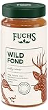 Fuchs Gewürze - Wild Fond, Tafelfertiger Fond zur Zubereitung verschiedener Wild-Gerichte, Ohne Geschmacksverstärker, Farbstoffe oder Palmfett, 400 ml im wiederverschließbaren Glas