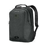 WENGER MX ECO Professional Laptop-Rucksack mit Tablet-Fach, Notebook bis 16 Zoll, Tablet bis 10 Zoll, Organizer, 20 l, Damen Herren, Büro Business-Reisen Uni, Schwarz, Nachhaltig, 612261