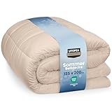 Utopia Bedding Bettdecke 135 x 200 cm, Ganzjahres-Bettdecke, Leichte Bettdecke mit Polyesterfüllung, Mikrofaser Schlafdecke (Beige)