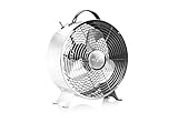 Tristar VE-5967 Retro Tischventilator - 20 W - 25 cm Ø - 2 Geschwindigkeitsstufen - Integrierter Griff