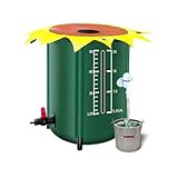 XITAO Faltbare Regentonne 26 Gallon/100L Tragbare Regentonne Wassertank PVC Regenwassersammelfass mit Zapfen und Überlauf-Kit Wasserspeicher für Garten Wasserfänger