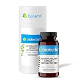 BIOHERBA Ashwagandha Extrakt 400 mg - 100 Kapseln Hochdosiert - Schlafbeere - Vitamin B6 zur Unterstützung von Nervensystem & psychischer Funktion, Stressabbau & Entspannung, 2xKapsel/Tag PZN 19112167