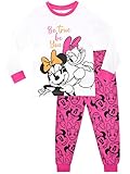 Disney Mädchen Schlafanzug Minnie Mouse und Daisy Duck Rosa 128