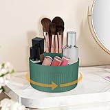 LOPHE Make Up Organizer, 360°Drehbarer Schminktisch Organizer, Kosmetik Pinselhalter Organizers Aufbewahrung Etui, Schmink Pinsel Makeup Organizers für Frisiertisch,Schlafzimmer,Bad(Dunkelgrün)