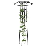 Pflanzen Rankgitter,Stützgerüst Für Kletterpflanzen Und Blumen | Multifunktionale Schirm-Rankhilfe aus Stahl für Balkon, Gewächshaus, Terrasse und Garten