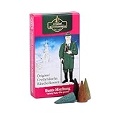 Crottendorfer Räucherkerzen - Räucherkerzen/Duftkerze - Bunte Mischung - 24 Stück, Größe M - Made in Germany