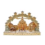 HTI living LED Schwibbogen Dresden Sternsinger Lichterbogen Weihnachtsdeko batteriebetrieben