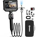 KAIWEETS Inspektionskameras Endoskopkamera mit Licht, 4,3''IPS 1080P Inspektionskamera mit Scrollradsteuerung Zwei-Wege 210° Drehung, Flexible Rohrkamera IP67 wasserdichte für Kfz und Rohrinspektion