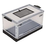 Hamsterkäfig Transparent, Großer Nagerkäfig 31x32x55cm, Atmungsaktiv, Mit Fronttür, Rollen Und Dickem ABS - Material - Stapelbar, Leicht Zu Reinigen, Ideal Für Zwerghamster Und (Typ 1)