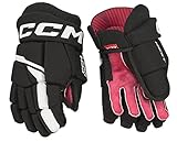 CCM Next Eishockey Handschuhe Junior (Schwarz/Weiß, Größe: 11)