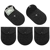 Münzbörse - 5 Stücke Filz Aufbewahrungstasche, Leichte Münztasche Geschenk | Verschluss Pouch, Kosmetik Zubehör Organizer, Cute Verschluss Storages, Damen Reise