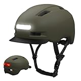 KINGLEAD Fahrradhelm,Vorder und Rücklicht (LED) 5 Lichtmodi für Damen und Herren Leichter Fahrradhelm Fahrrad für Radfahren Trekking 58-61cm【L】