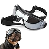 Arvoni Hundebrille, Hundebrille für Kleine Hunde, Einstellbar Sonnenbrillen Hunde, Hundesonnenbrille mit UV Schutz, Winddicht und Staubdicht, Augenschutz für Kleine Rassen