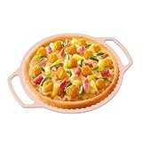 Silikon-Backform, Metallverstärkte Kuchenform, leicht zu lösen, antihaftbeschichtet, geriffelte Tarteform, geriffelte Kuchenform, ofenfeste Backform für Kuchen, Torten, Quiches, Ofen