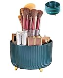 Nuangoo Kosmetik Make Up Organizer, 360°Drehbarer Pinsel Organizer,Kosmetikregal Kosmetik Organizers für Zimmer Decor Frisiertisch,Schlafzimmer,Badezimmer. (grün)