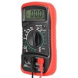 XL830L Handheld LCD Digitales Multimeter mit Hintergrundbeleuchtung für Genaue Spannungsstromwiderstandstests - Sturdes Silikonverpackung Rot (XL830L rot)