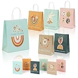 Nordstern Ostern Geschenktüten 6er Set - Bunte Papiertüten mit Henkel als Geschenkverpackung - Ostertüten zum Befüllen inkl. 6x Klappkarten, Grußkarten