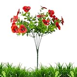 Künstliche Stiefmütterchen, UV-beständige für den Außenbereich, lebensecht, für Innen- und Außenbereich, Blumenkästen und Terrassen