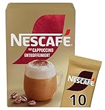 NESCAFÉ GOLD Typ Cappuccino Entkoffeiniert, Getränkepulver-Sticks aus entkoffeiniertem löslichem Bohnenkaffee, koffeinfrei, 1er Pack (à 10 x 12,5g Sachet)