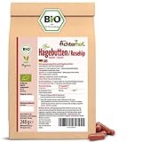 Hagebuttenkapseln Bio Nachfüllpack 400 Stück | feines Hagebuttenpulver in Kapselform | Bio-Qualität | über 66 Tagesdosen | vegane Kapselhülle | vom Achterhof