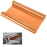 Scheinwerfer Folie Orange, 30 X 120Cm PVC Folie Hitzebeständig Für Lampen, Selbstklebend Scheinwerfer Tönungsfolie, Scheinwerferfolie, Tönungsfolie Scheinwerfer, Rückleuchten Folie