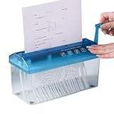 Manueller Papiervernichter – Schutz der Privatsphäre | persönlicher Aktenvernichter | kleines Papiergerät für Zuhause, Schule, Universität, Schlafzimmer, manuell