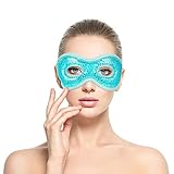 ACWOO Augenmaske Kühlend Kühlbrille, Gel Augenmaske Kühlend Augen Kühlpads mit Gelperlen, Cooling Eye Mask für Heiße Kältetherapie Geschwollene und Müde Augen, Augenringe, Migräne(A-Blau)