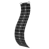 50W Flexibles Solarpanel 16V Monokristallines Solarmodul Flexibel für 12V Batterien Solaranlage Photovoltaik Panel Solaranlage für Flachdach Ziegeldach Balkon Haus Pv Module