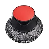 yanzisura Spülbürste,Edelstahl Geschirrbürste Mit Griff | Edelstahl-Schrubber Mit Griff Für Becher, Grill & Backbleche