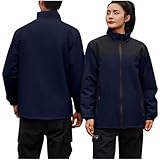 Wyongtao Regenjacke Damen Herren Paarjacke Ohne Kapuze Fahrradjacke Wasserdicht Atmungsaktiv Sommer UV-Schutz Leicht Fahrradweste mit Reißverschlusstaschen Outdoorjacke Fahrrad Radsportjacke