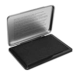 Imprint Handstempelkissen 9073M für den täglichen Bedarf zu Hause und im Büro – 1 Stempelkissen schwarz, robuster Metalldeckel, wasserbasierte Tinte, Größe 12,5x8 cm, optimal für Handstempel geeignet